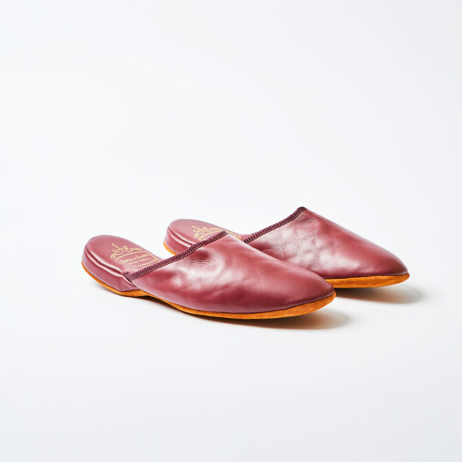 Cherry Leather Mule