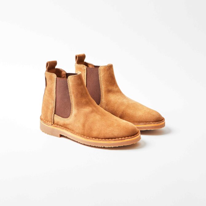 Penelope Chilvers Rambla Tan Suede Chelsea Boot